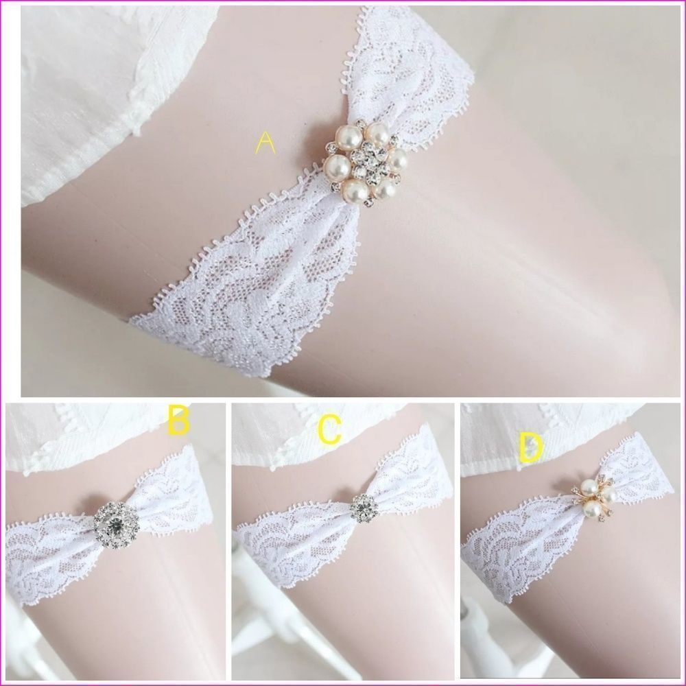 Boutique antiques Wedding garter, customizable, br - Picture 1 of 1